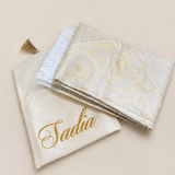 Pochette + tapis de prière beige