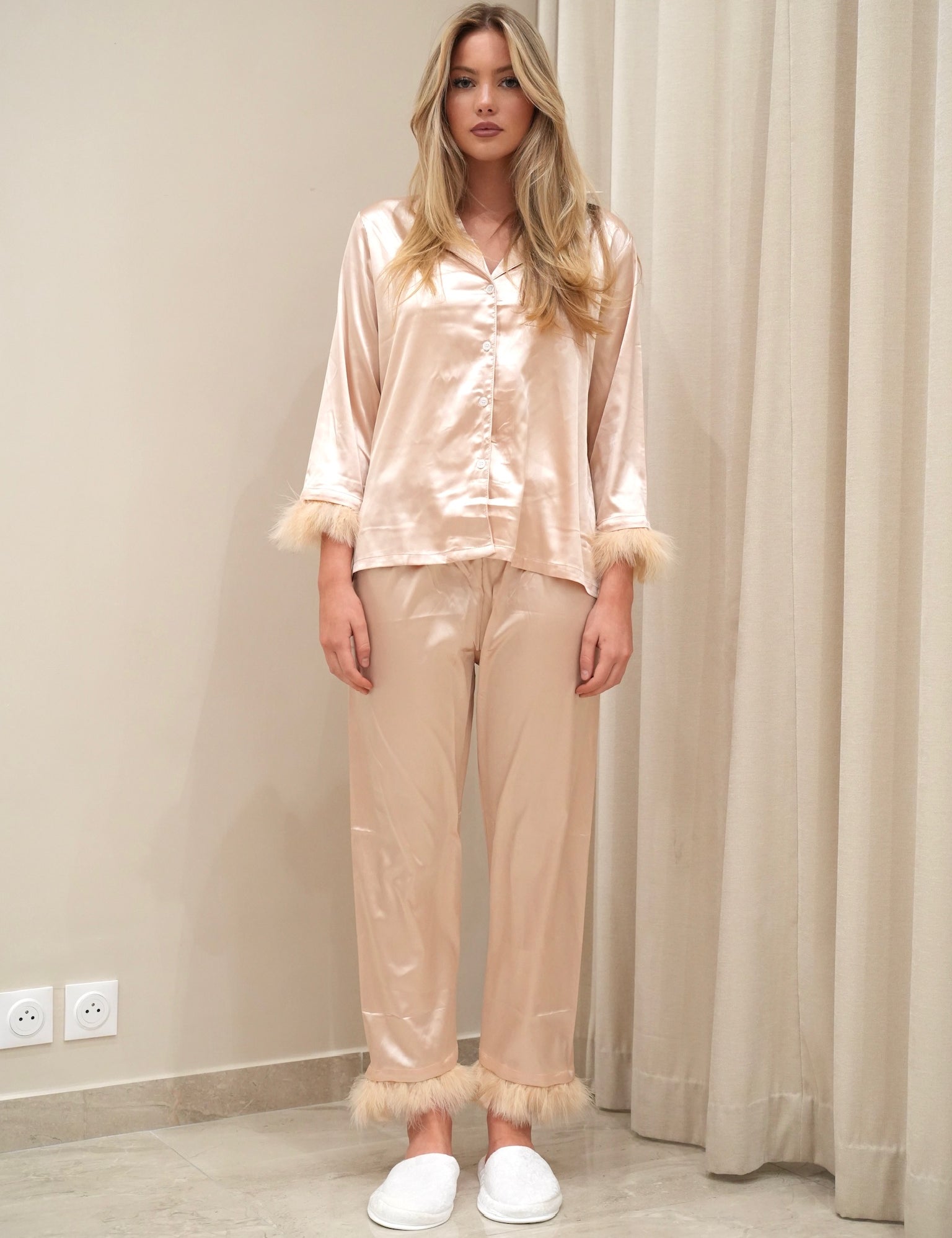 Ensemble satiné beige