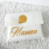Pochette + tapis de prière blanc