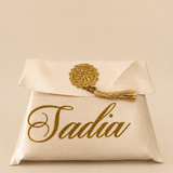 Pochette + tapis de prière beige