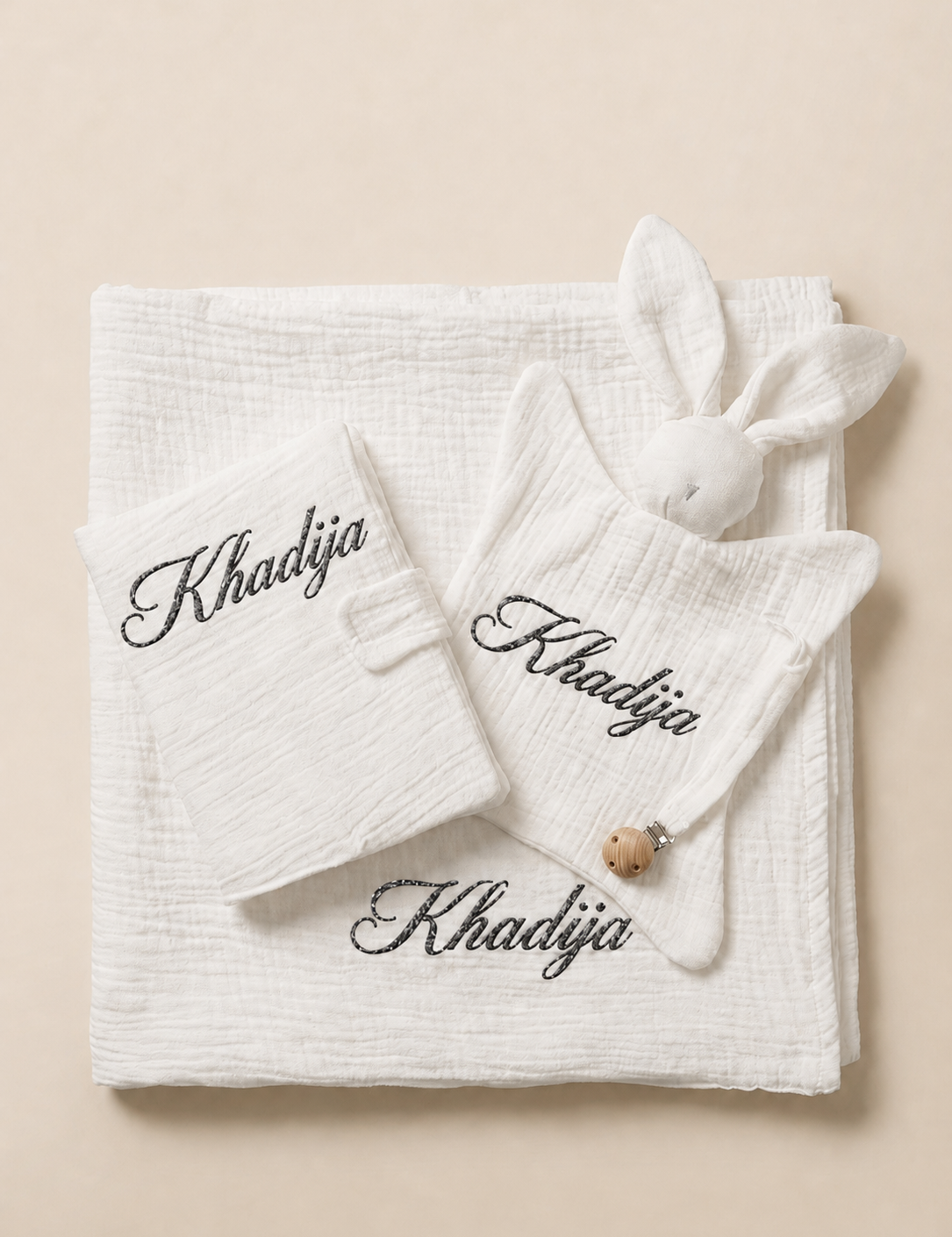 Cadeau naissance blanc Personnalisé